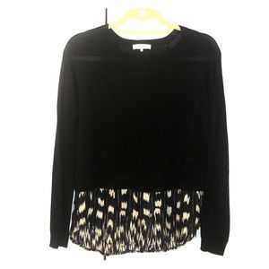 Parker Sweater w 100% Silk Blouse Detail